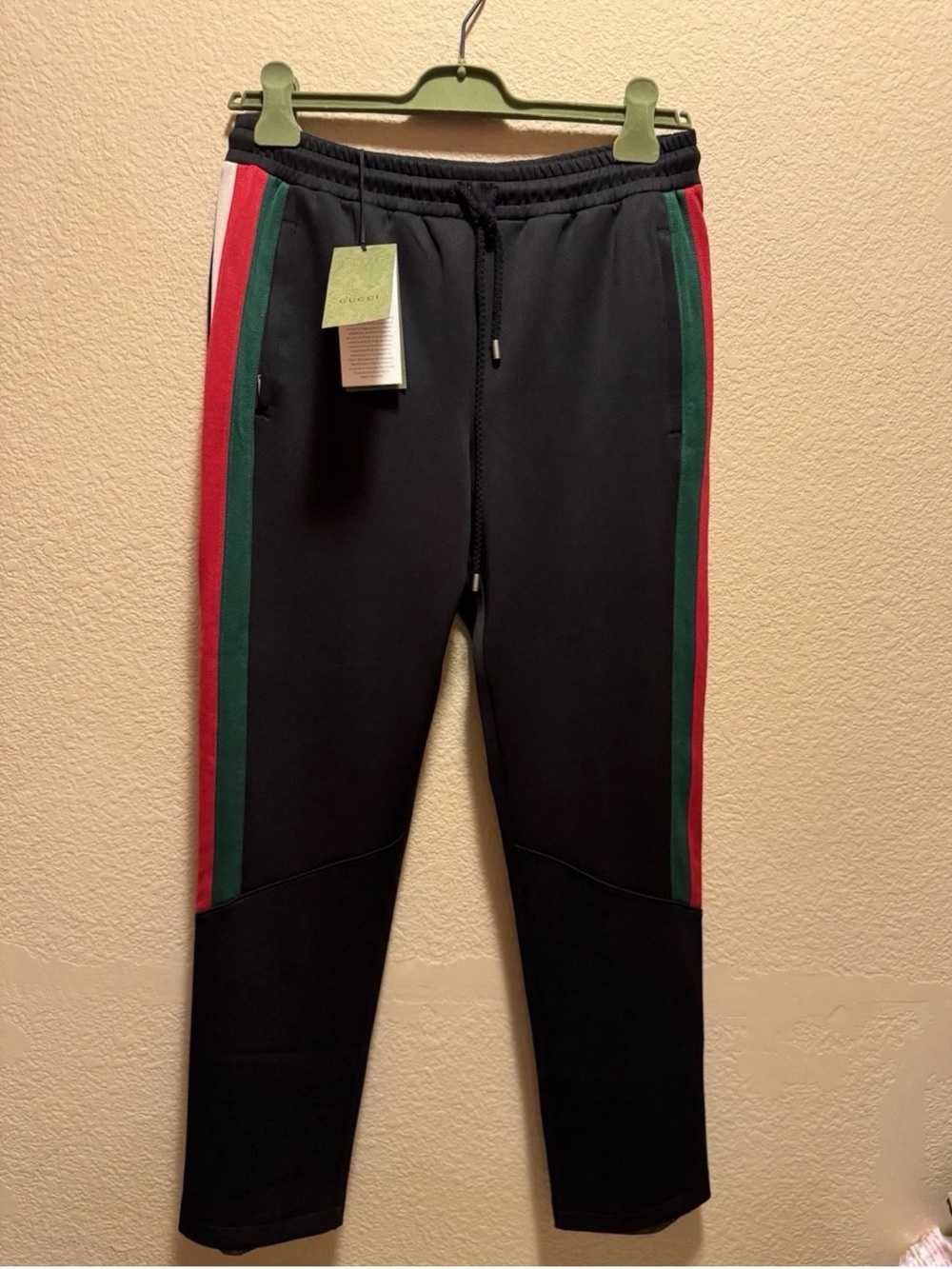 New Authentic Gucci GG Logo Sweatpants Track Pants Black